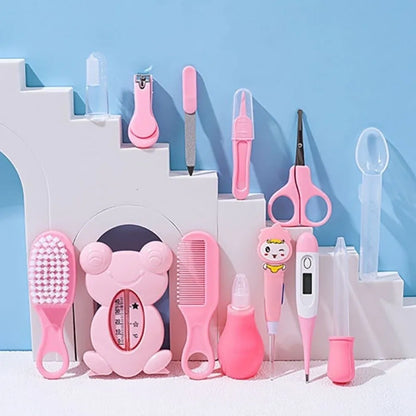 13Pcs/Set Multi-functional Baby Care Kit Hair Wash Brush Nail Clipper Newborn Care Essentials Comb Nasal Aspirator