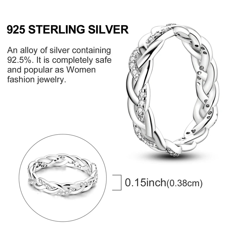 Hot Sale 925 Sterling Silver Ring Eye Plam Frefly Stars Heart Rings For Wedding Women Girls Jewelry Anniversary