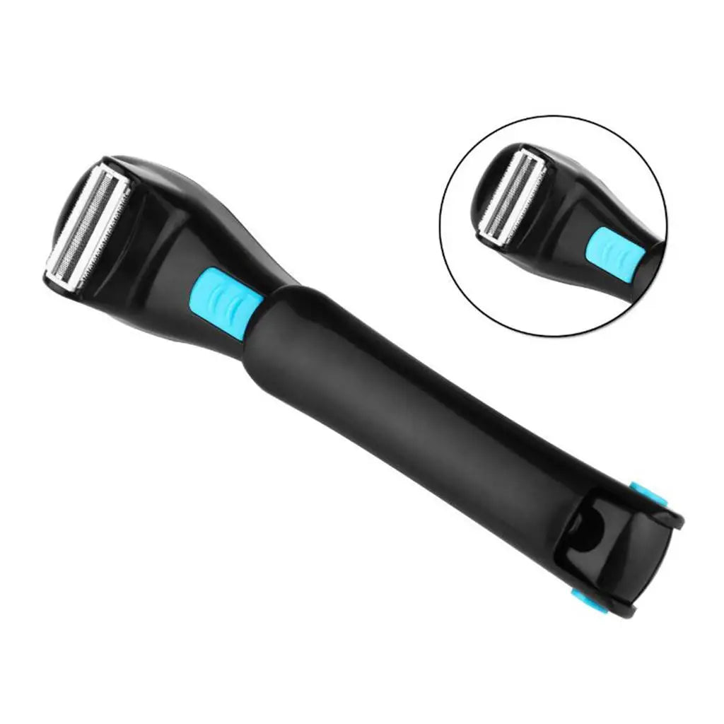 Electric Back Hair Shaver Hair Removal Body Shaving Tool Battery Powered Cordless Foldable Body Hair Trimmer Hair Removal Tool