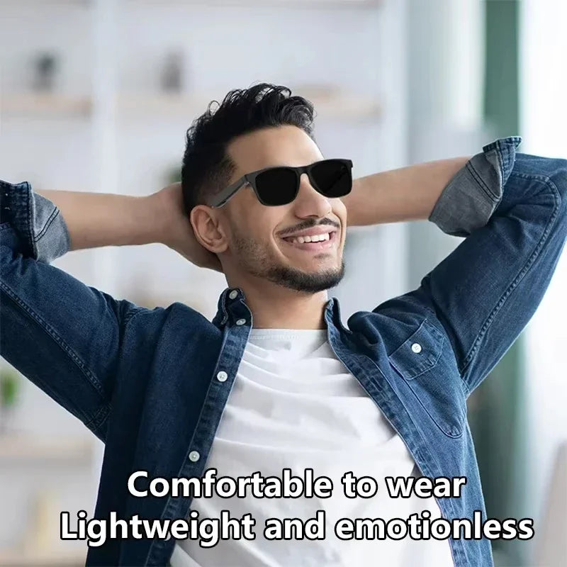 Lenovo 2026  8K HD AI Smart Sunglasses Touch Control Photo Recording Translator Voice Assistant Music Bluetooth Wireless Glasses