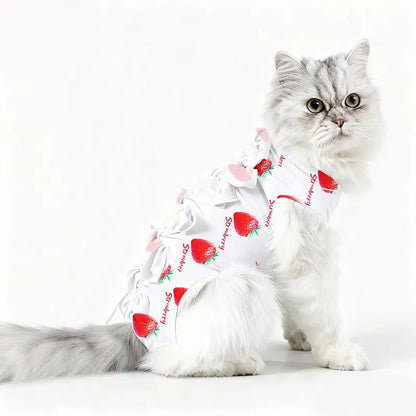 Pet Neutering Suit Cat Postoperative Recovery Anti Licking Clothing Adjustable Cat Wound Protective Clothes Pet Supplies