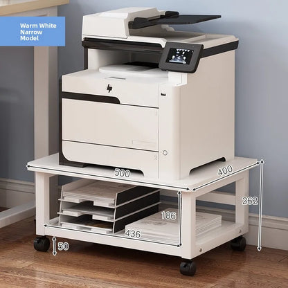 Low Profile Floor Mounted Office Desktop under Desk Printer Copier Storage Ra Home Use Mobile Organization elf