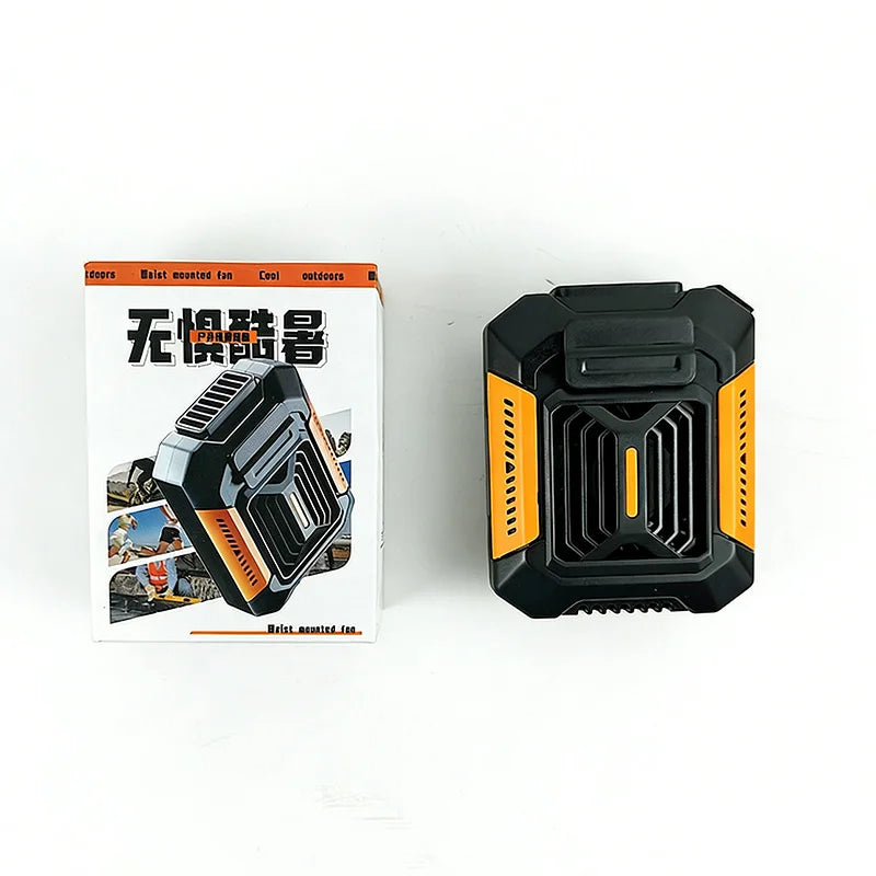 Portable air-cooling fan with strong airflow, wearable personal clip-on fan, USB charging, cool and compact mini fan