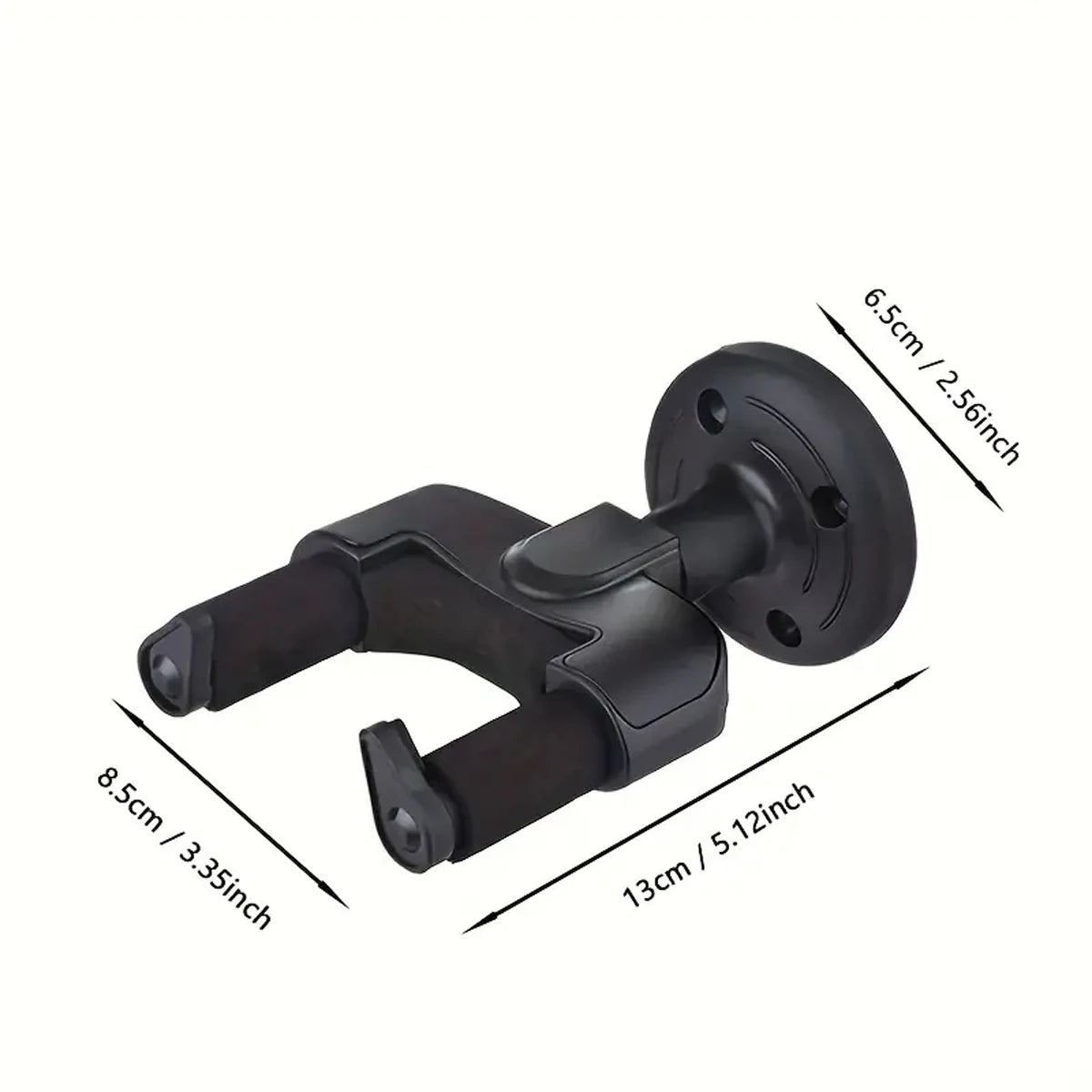 1 wall-mounted guitar stand - for electric, classical and acoustic guitars | Sturdy plastic-steel construction