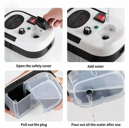 Compact Handheld Steam Cleaner: Pressurized High-Temperature Steam Machine withBrush Attachments for Kitchen and Car Detailing