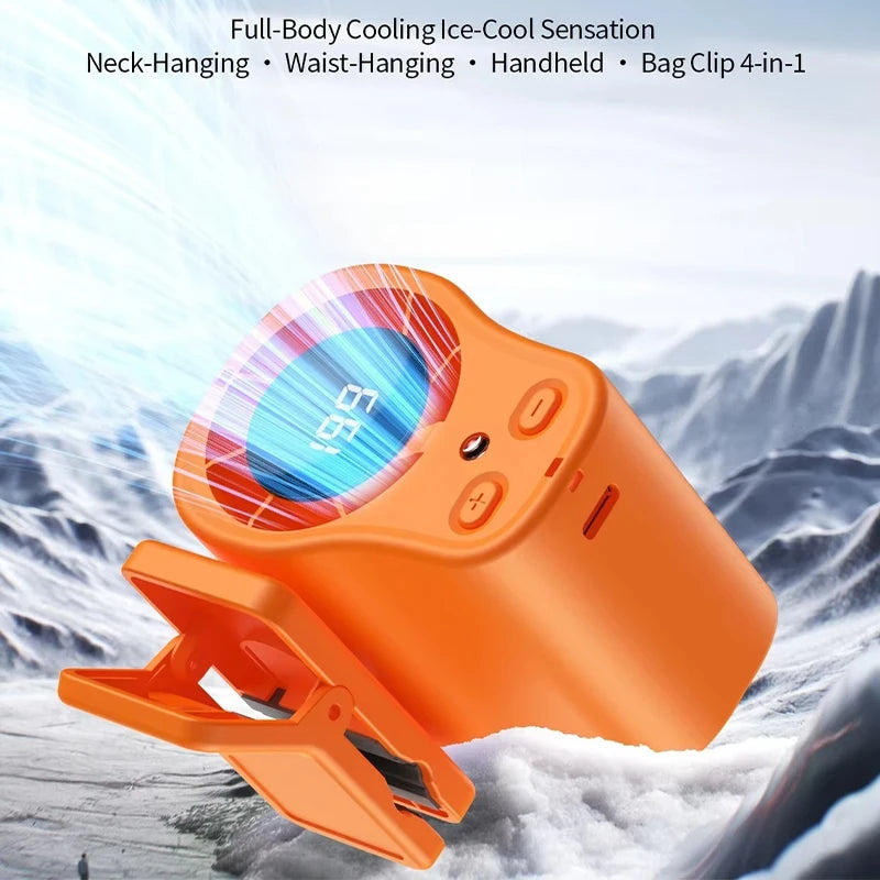 Lenovo Portable Handheld Fan LED Digital Display Lightweight Fan Pocket Size Low Noise Small Electric Fan  Outdoor Fan 2026New