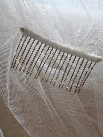 Two Layer Wedding Veil Ruffled Edge Tulle Bridal Veil With Comb Fluffy Bride Veils Cover Face Veil Customized
