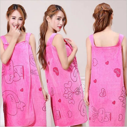Wearable Bath Towel Superfine Fiber Bathroom Bathrobe Soft Absorbent Towel For Home Skin-Friendly Spa Beach Towels Home Textile