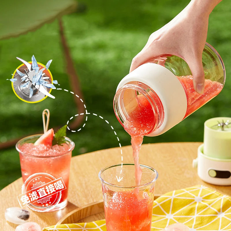 1000ML Portable Blender USB Electric Juicer Fruit Mixers Fruit Home Smoothies Mixer Multifunctional Juice Maker Machine Blender