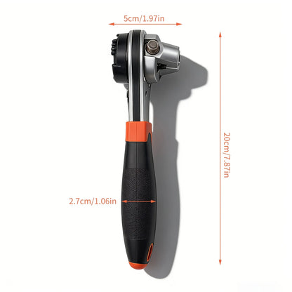 2.36-8.66 inch adjustable ratchet wrench, multi-function adjustable wrench, hand wrench tool