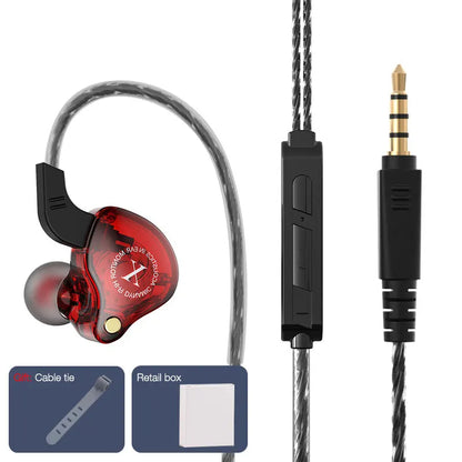 EARDECO 3.5mm Wired Headphones with Microphone Bass Phone Wired Earphone Stereo Inear Headphone Headset Earbuds Noise Cancelling