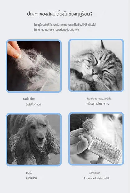 Cat Grooming Massage Comb Pet Comb With Stainless Steel Teeth For Cats And Dogs To Remove Loose Hair Gentle Easily Removes Hair