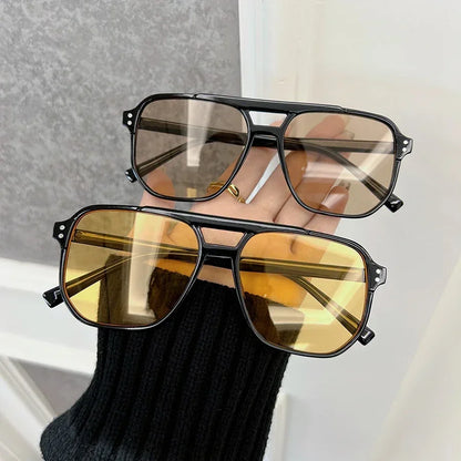 Elegant Square Sunglasses Women Men Casual Sun Glasses Female Male Fashion Mirror Vintage Outdoors Shades Oculos De Sol