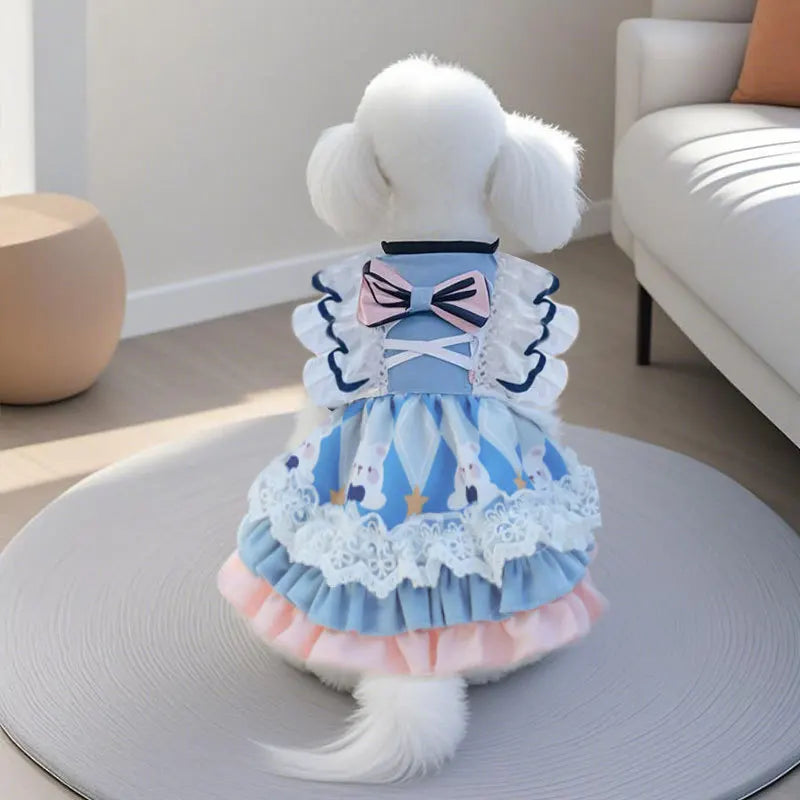 2025 Spring Summer Dog Clothes Thin Puppy Dress Lolita Luxury Dog Clothing chihuahua Apparel Dresses Pet Costume for Small Dogs