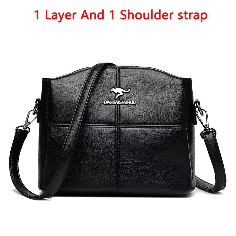 Women Embroidery Tote Bag High Quality Leather Ladies Handbags 2024 Women Shoulder Bag Small Crossbody Bags For Women Sac a Main