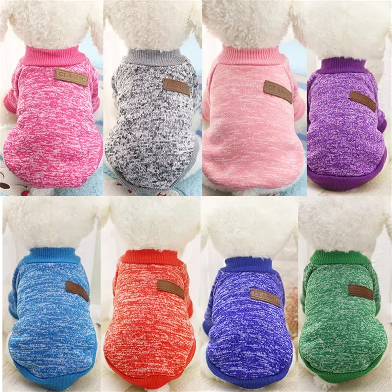 Cute Dog Clothes for Small Dogs Soft Pet Dog Sweater Clothing for Dog Winter Chihuahua Clothes Classic Pet Outfit Accessories