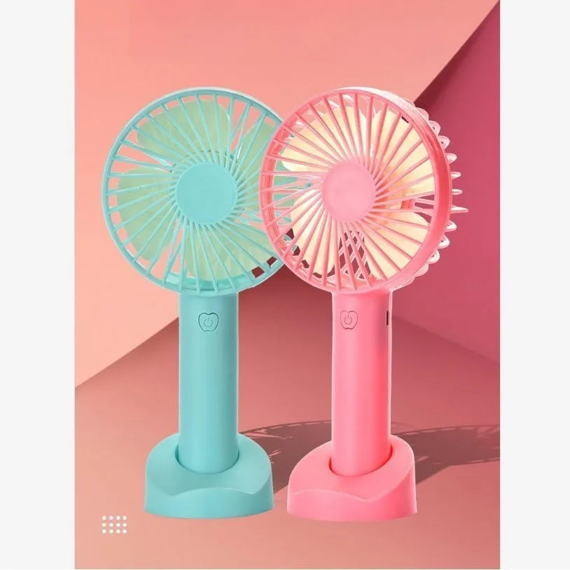 Portable Fan Mini Handheld Fan Portable USB Rechargeable Handheld Fan Summer Cute Cartoon Outdoor Adventures Cooling Comfort