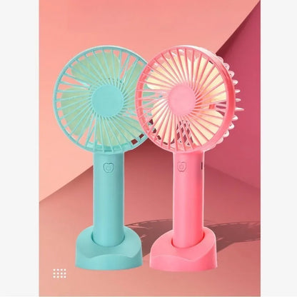 Portable Fan Mini Handheld Fan Portable USB Rechargeable Handheld Fan Summer Cute Cartoon Outdoor Adventures Cooling Comfort