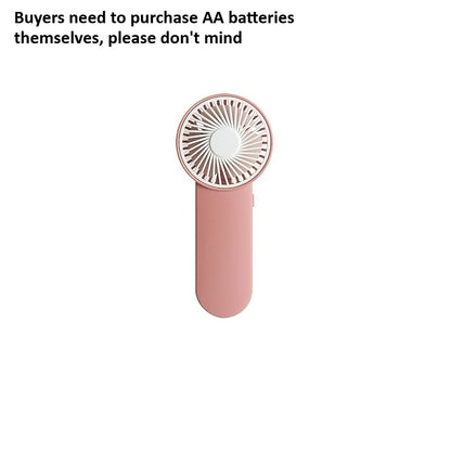 Portable Handheld Mini Fan,Powered by AA Batteries,Adjustable Single Speed, Ideal for Outdoor Use,Lightweight and Compact Design