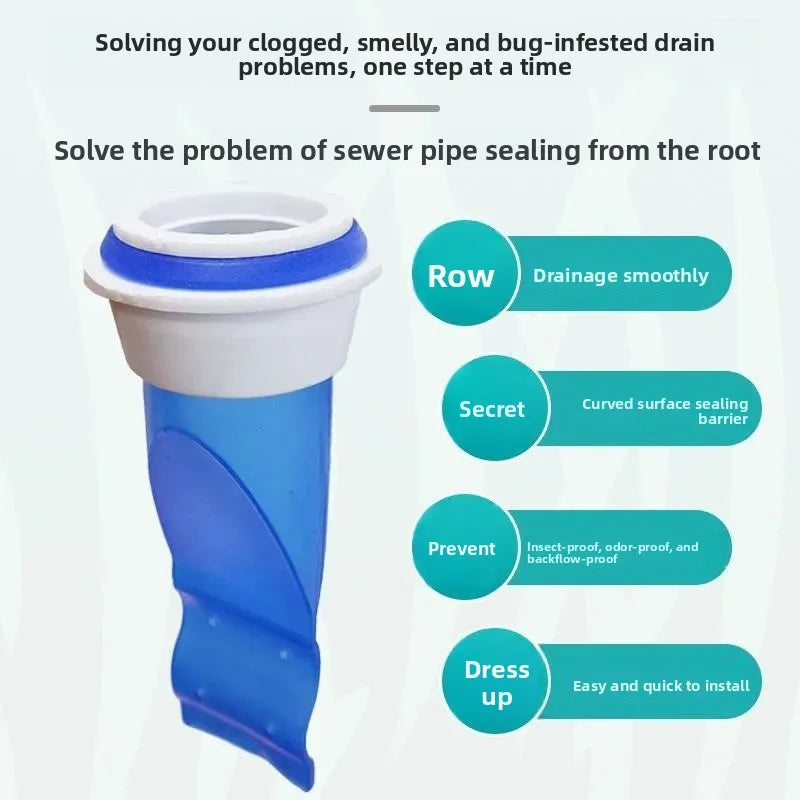 Kitchen deodorant silicone leak-proof core, sewer drain, sink sewer, one-way drain valve, sewer deodorant