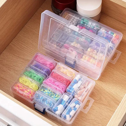 Clear Plastic Storage Box, Handmade Material, Beading, Art, DIY Crafts, Jewelry Supplies, 12, 14, 15, 1 Pc