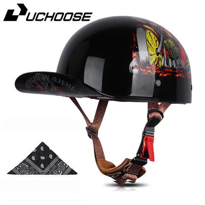 Motorcycle Helmet cascos Electric Vehicle Riding Locomotive for Retro Half Helmet Four Seasons Universal Helmet Helmet