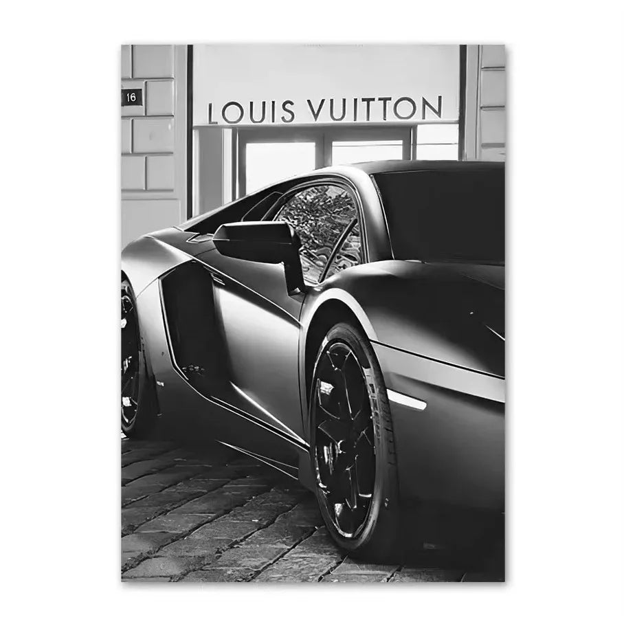 Canvas Painting Nordic Luxury Shop Race Car Paris Champs Elysees Art Posters And Prints Wall Pictures For Living Room Decor