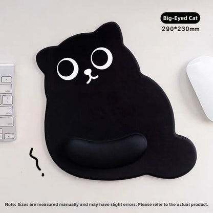 Big-eyed Cat Mouse Pad Non-Slip Comfortable Wrist Rest Typing Pad Soft Dirt-resistant Ergonomic Mouse Pad For Computer Office