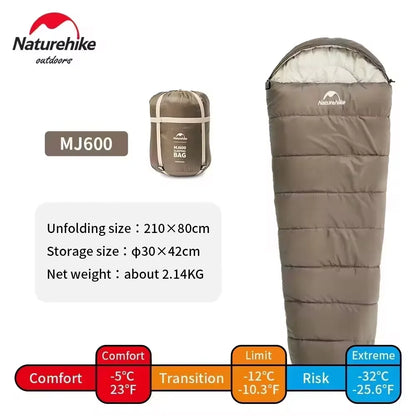 Naturehike Camping Sleeping Bag Ultralight Waterproof Mummy 4 Season Backpacking Sleeping Bags Outdoor Travel Hiking