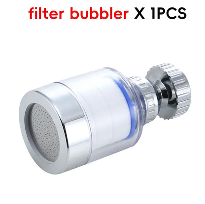 1Set Faucet Water Filter 360 Degree Rotating Filter Elements Water Purifier Set Heavy Metals Filtered Tools PP Cotton Filtration
