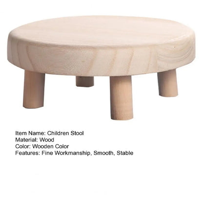 Small Useful Small Wooden Stool Wear-resistant Flower Pot Stand Fine Workmanship Wood Texture Flower Pot Stand Rest
