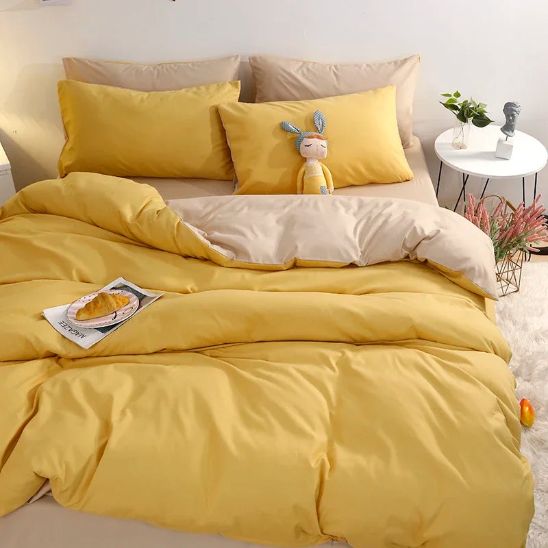 Mustard Yellow Comforter Sets King Bedding Comforter Sets Cotton Quilts King Size Modern Blankets Soft Durable Luxury Bed Linens