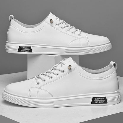 Casual Shoes, Cowhide Sports Shoes, Flat Shoes, Classic Men's Casual Shoes, Spring and Autumn New Styles, Trendy Casual Shoes