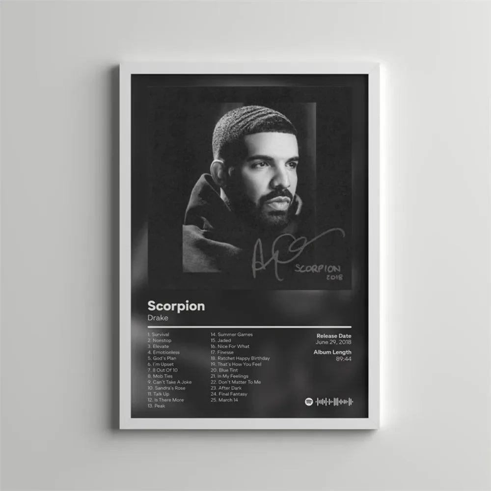 Canvas Painting Wall Decor Drake Pop Rap Music Album Cover Poster Aesthetic Rapper Hip Hop Rock Nothing Was The Same Her Loss