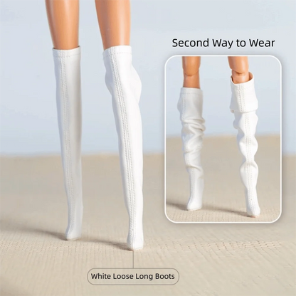 Shoes Accessories Handmade Shoes Exquisite 1/6 Supermodel High Heels Boots Accessories