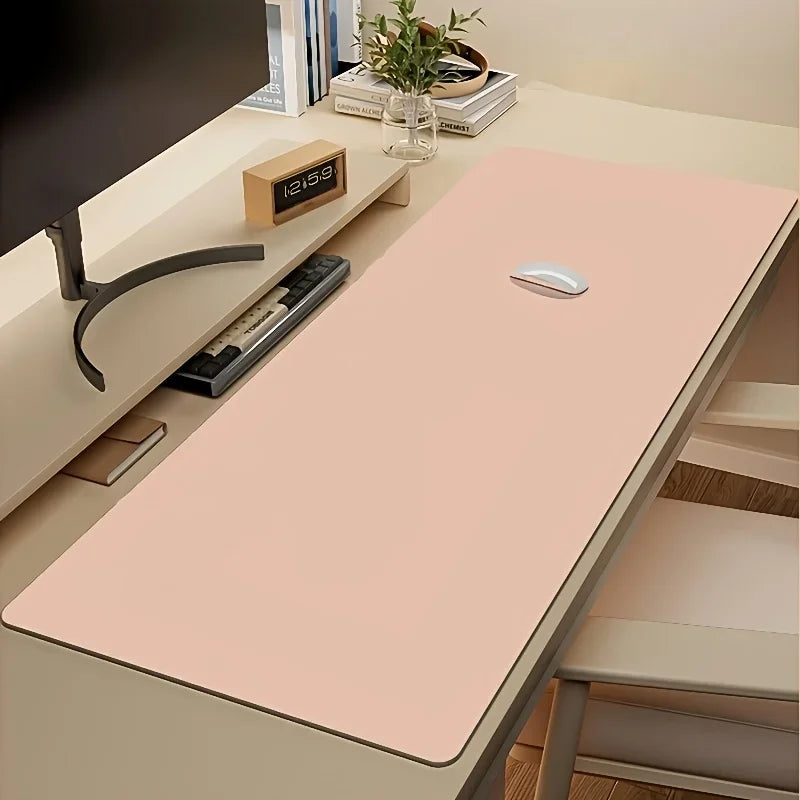 1pc Large Faux Leather Mouse Pad, Non-Slip Waterproof Desk Pad for Office, Desk, Mouse Pads for DeskEasy To Clean, Mouse Pads