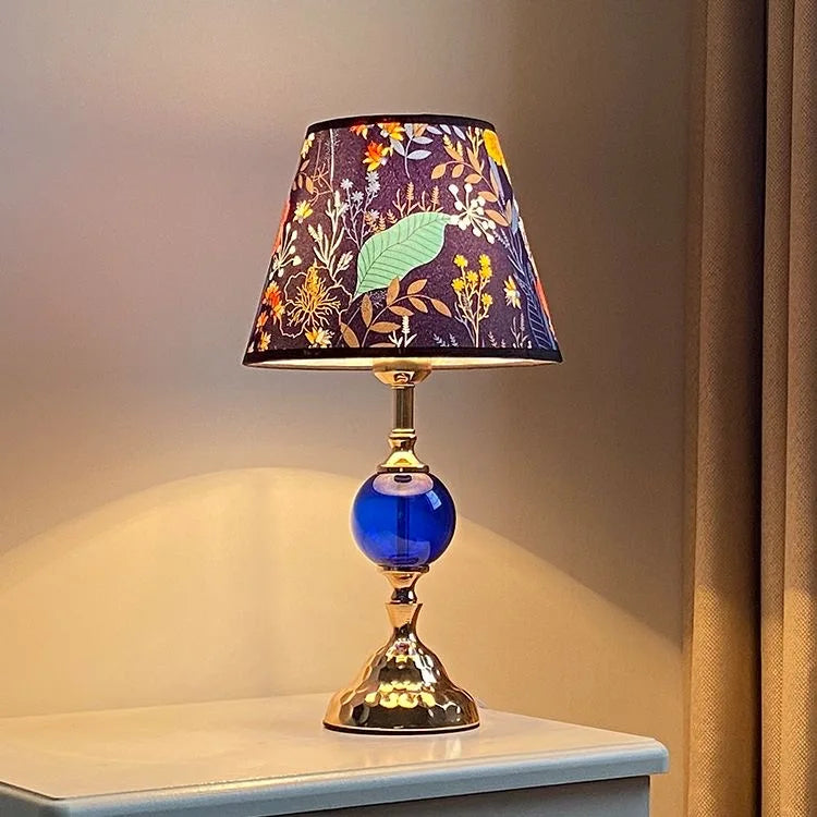 Bedroom desk lamp, warm and romantic, light luxury, retro American wrought iron, simple modern bedside lamp