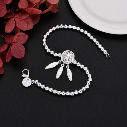 Fine 18K Gold Bracelet Beads Chain Dream For Women Luxury Fashion Party Wedding Jewelry Lovers Gift Charms