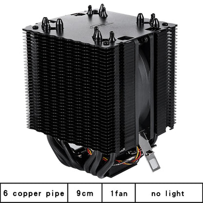 6 Copper Pipe Double Tower ARGB Cpu radiator Cooler 90MM 4Pin Fan 1200 1150 1155 1366 1700 AM3 AM4 X99 2011 PC Heat Sink 2011-V3