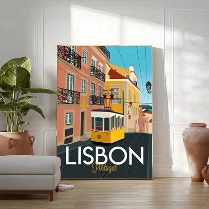 Pictures Portugal Painting Poster Room Decor Home Decoration Interior Wall Art Printing Waterproof Bathroom BedRoom Posters Gift