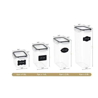 Airtight Food Storage Containers for Kitchen Organization 24 PC Food Canisters With Durable Lids for Pantry Organization