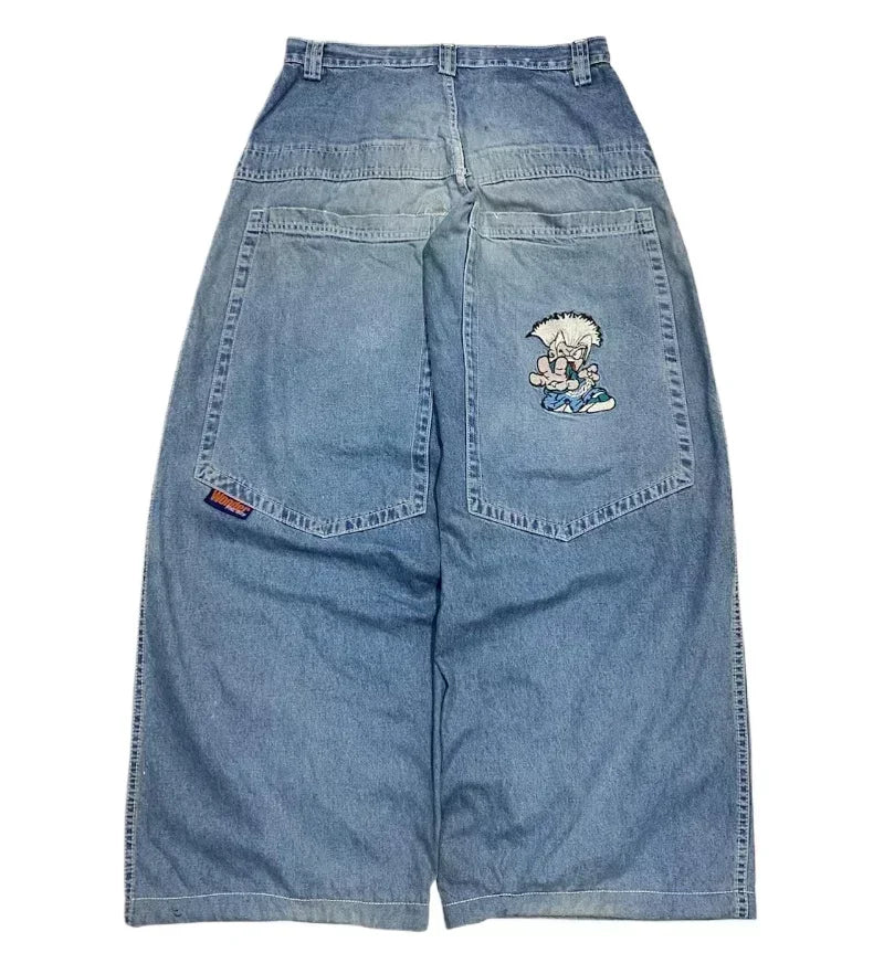 American Fashion Trend Joker Best Sell Special Spot Jeans Women Street Y2K New Punk Oversized Wide-leg Pants Unisex Casual Jeans