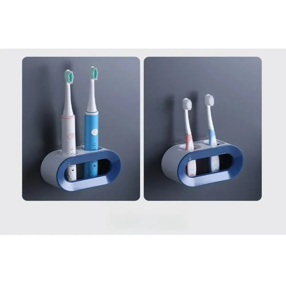 Toothbrush Stand Oral B Brush Holder Bathroom Accessories Electric Toothbrush Holder Double Hole Wall Toothbrush Organizer