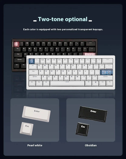 CIDOO QK61 V2 Mechanical Keyboard 60% Layout Gasket Structure VIA Programmable Hot-Swap Three Mode Wireless RGB Keyboard