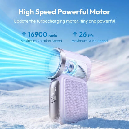 Portable Handheld Mini Fan High Speed Personal Fan With LED Display USB Rechargeable Mini Fan With Lanyard For Makeup Travel