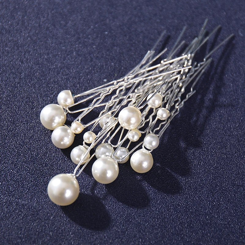 18Pcs Pearl Hair Pin Clips For Women Bride Wedding Hair Accessories Barrettes Head Jewelry Headpiece