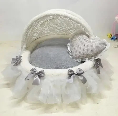 Pet Cradle Bed Dog'S Lace Nest For High-End Comfort Dog Bed Luxury Pet Bed