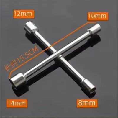 Mini Portable Cross Wrench Hexagonal socket tire wrench Multifunctional wrench Multi-function cross wrench
