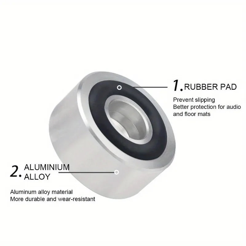 4Pcs Speaker Spikes Stand Feet Pad Aluminum Alloy Speaker Isolation Stand Feet Pad Speaker Feet Pad for Speaker