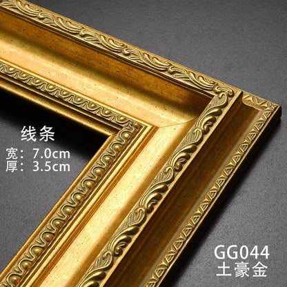 Gold Paint Frame Oil Paintings Wall Art Pictures Frames Embroidery Frame Home Decor Porta Retrato Digital Personalized Gift